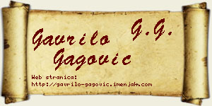 Gavrilo Gagović vizit kartica